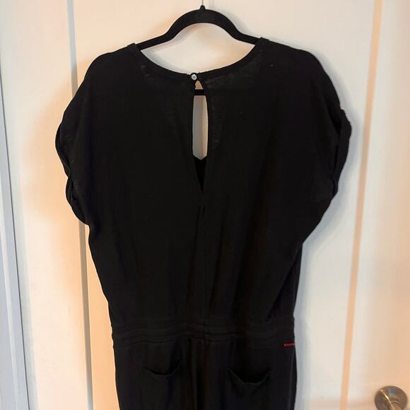 N:philanthropy Black Jersey Short Sleeves V Neck Space Jumpsuit Size Large - Picture 4 of 11